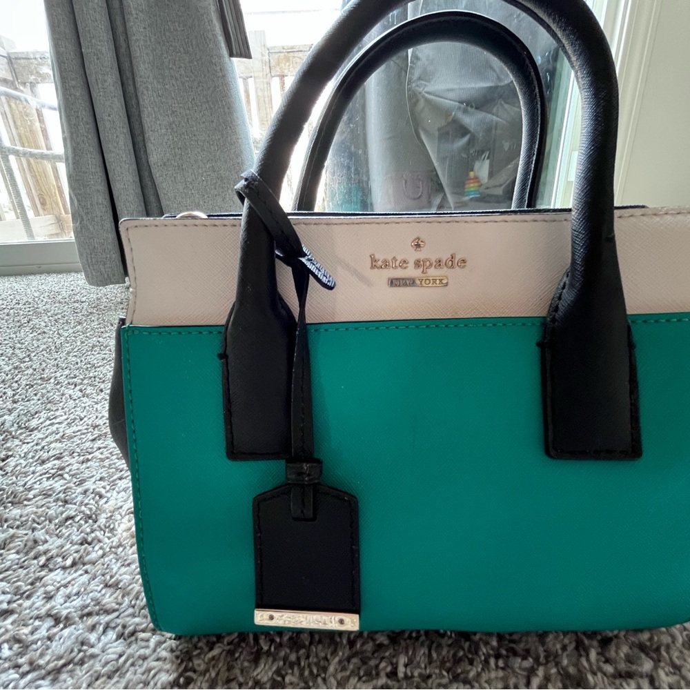 kate spade Teal and Black Satchel